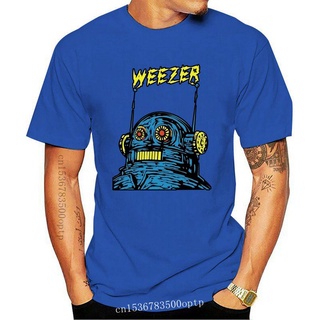 T-shirt  เสื้อยืด พิมพ์ลายอัลบั้ม Weezer สีฟ้า สําหรับผู้ชายS-5XL