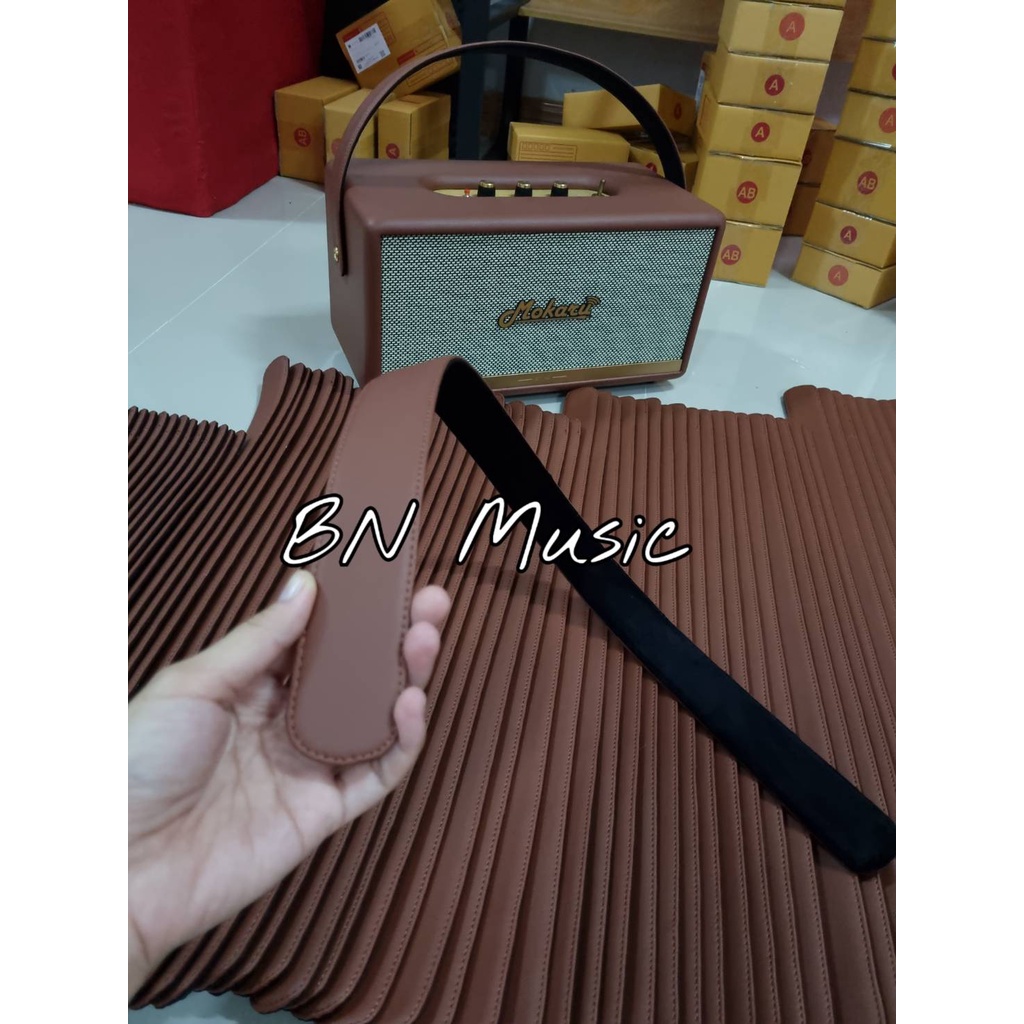 สายหิ้วลำโพง DIY งานคุณภาพหนานุ่ม ปลายโค้งพับเก็บขอบหนังได้มาตรฐาน (เจาะรูพร้อมใช้)