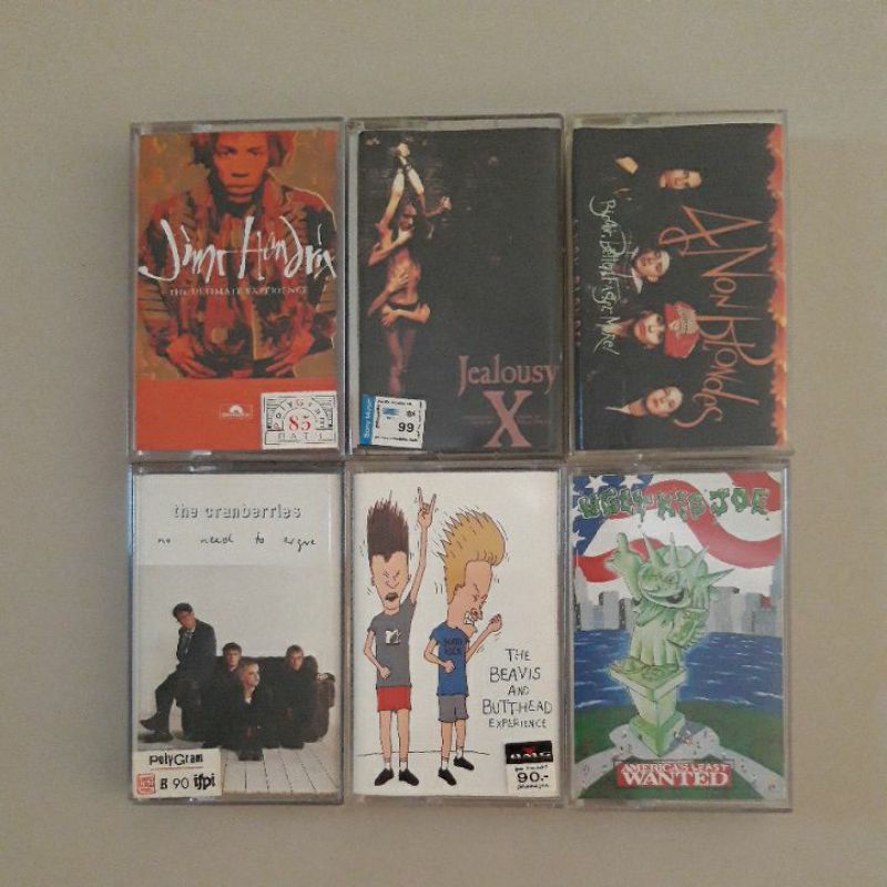 เทป ลิขสิทธิ์แท้ Jimi Hendrix / X Japan / 4 Non Blondes / The Cranberries / The Beavis and Butt-Head