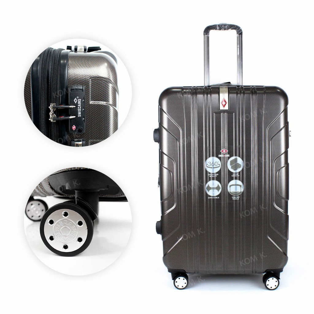 SwissAirs Luggage Trolley กระเป๋าเดินทาง รุ่น KS814/24/Gold ของแท้ 100% (Warrantyถูกต้องตามกฎหมาย) N