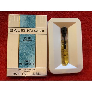 BALENCIAGA POUR HOMME EAU DE TOILETTE 1.5 ML VINTAGE RARE