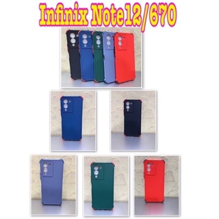 Infinix Note12รุ่น​ใหม่ล่าสุด🥰พร้​อมส่งใน🇹🇭🥰เคสTPUนิ่มสีพื้นปุ่มสี For Infinix Note 12/Note12/G96