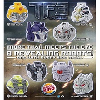 [ล้างสต๊อก] MASCOT : BURGER KING 2011 TRANSFORMERS 3 DARK OF THE MOON ครบชุด 8 แบบ ของใหม่ ไม่แกะซอง สินค้าหายาก ของแท้