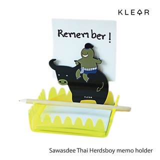 KlearObject Sawasdee Thai Herdsboy holder กล่องใส่กระดาษโน๊ต กล่องใส่นามบัตร ของใช้บนโต๊ะทำงาน กล่องอะคริลิค : K401