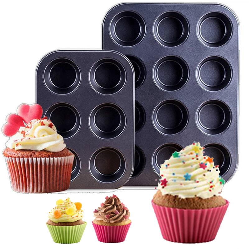 6 Holes Cake Baking Pan / Nonstick Cupcake Pan Muffin Tray / Round