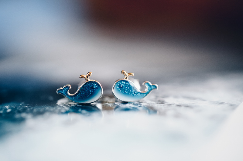 ปลาวาฬ925เงินน่ารักผู้หญิงที่เรียบง่ายในช่วงฤดูร้อนสดทุกการแข่งขันต่างหูอารมณ์ขนาดเล็กและส่วนบุคคลต่างหูหูกระดุม - รูปที่ 4