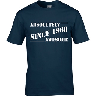 เสื้อยืด พิมพ์ลาย 50Th Birthday Absolutely Awesome Since 1968 สําหรับผู้ชาย