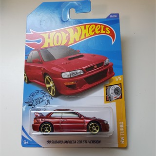 hotwheels 98 Subaru Impreaz STi-VERSION สีแดง