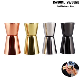 15-30ml 25-50ml 1PCS Stainless Steel Double Jigger Cocktail Measuring Jigger Mearing Cup Martini Measuring Tool Bar