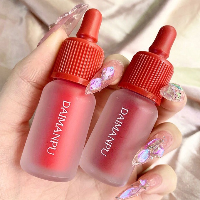 DAIMANPU D34 ลิปเวลเวทแมท ลิปเนื้อครีมมี่ นุ่มละมุน เกลี่ยง่าย เบาสบายปาก สีสวย ติดทน กันน้ำ ลิปสติก ลิปไม่ติดแมส