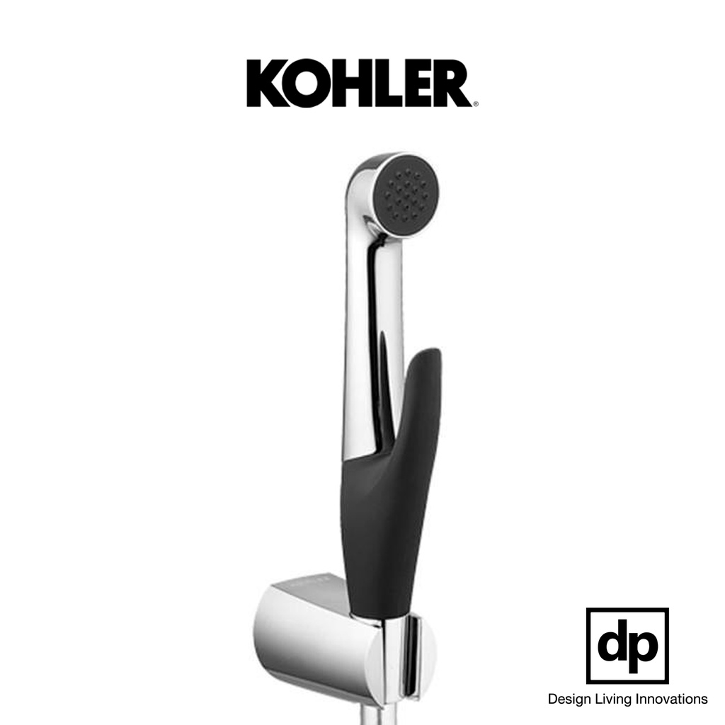 KOHLER (ที่จับถนัดมือ)(ดีไซน์สวย) สายฉีดชำระ + พร้อมสายอ่อน + ขอแขวน รุ่นลักซ์ สีโครเมียม รุ่น K-77364X-CP ของแท้