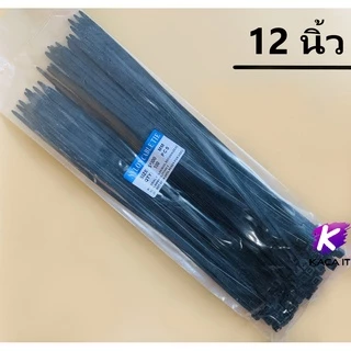 สายรัด CABLE TIES สำหรับจัดเก็บสายไฟ 4/6/8/10/12/14 นิ้ว สีดำ เคเบิ้ลไทร์ ทนทาน diy งานช่าง 100 เส้น