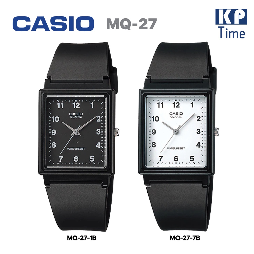 Casio นาฬิกาข้อมือผู้ชาย/ผู้หญิง/นักเรียน สายเรซิน รุ่น MQ-27 ของแท้ประกันศูนย์ CMG