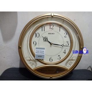 นาฬิกาแขวนผนัง Seiko Japan Westminster QXD213G QXD213 สีทอง