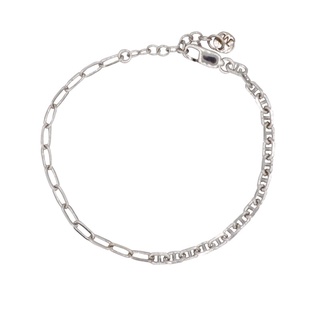 Middle M Jewelry กำไลข้อมือ Contrast Chain 2 สีเงิน