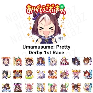 สติกเกอร์ไลน์ Uma Musume Pretty Derby สู้เพื่อฝัน ม้าสาวเดอร์บี้ สาวม้าโมเอะ Paka Tube!