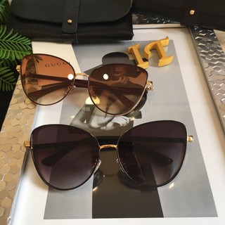 Eyewear_by.tm แว่นกันแดด ทรงแคทอาย แต่งเบ้าตา กากเพชร รุ่น jimmy choo  มี 2 สี