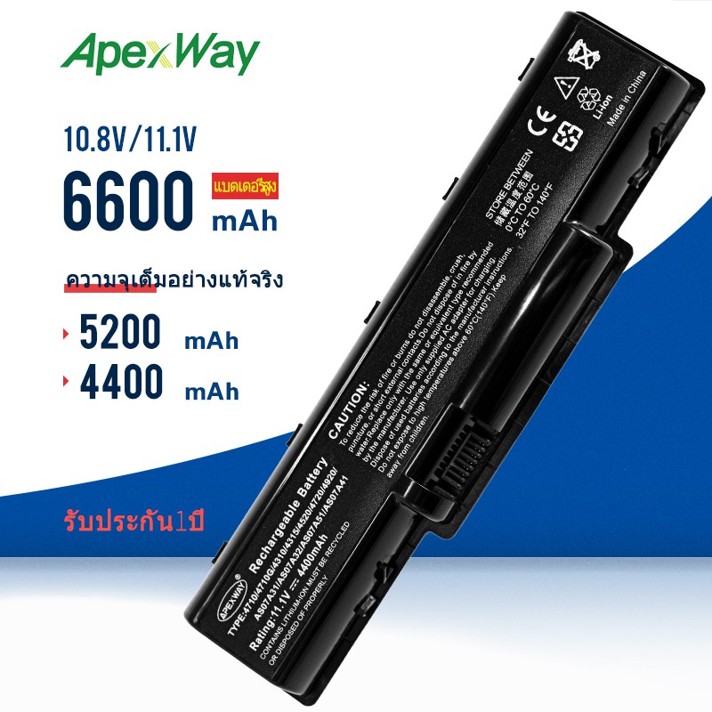 AS07A31 แล็ปท็อปแบตเตอรี่ Acer Aspire 5740 4740G 5740G 5542G 4930G 5738ZG 4736 AS07A32 AS07A41