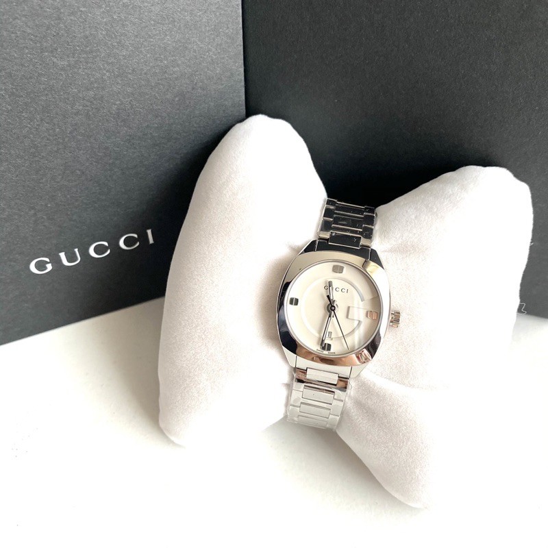 GUCCI GG2570 White Dial Stainless Steel Ladies Watch YA142502
