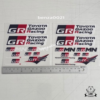 สติ๊กเกอร์* GR ติด TOYOTA งานพิมพ์อิงค์เจท  ตัวหนังสือตัวเล็ก มี 9 ดวง สำหรับตกแต่งรถยนต์