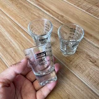 แก้วตวงผสม 1 ช็อตOne Shotแก้วตวงอย่างหนา ทนความร้อนดีมีสเกล 2 ด้าน แบบ มล และแบบออนซ์ ตวงช็อตกาแฟได้