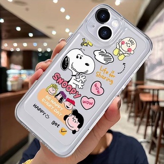 เคสโทรศัพท์มือถือซิลิโคน TPU ใส แบบนิ่ม ลายสุนัขน่ารัก กันกระแทก สําหรับ IPhone 14 13 12 11 Pro XS Max 8 7 6S Plus XR X