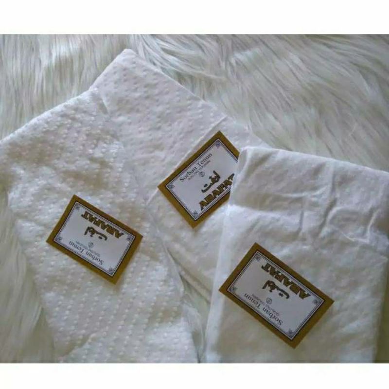 ARAFAT TURBAN / WOVEN TURBAN / WHITE ARAFAT TURBAN / HAJI TURBAN