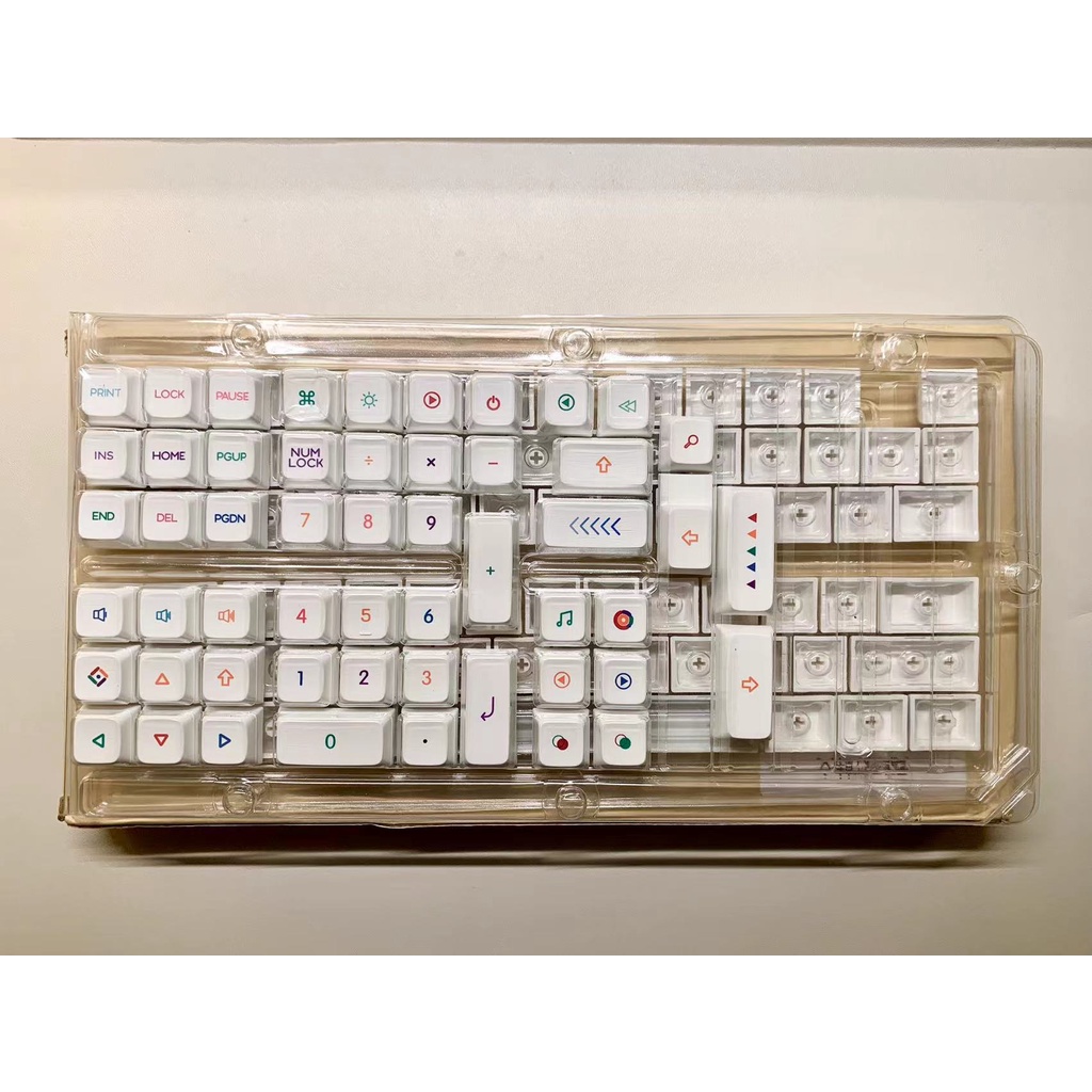 ชุดปุ่มกดคีย์บอร์ด ธีมนีออน ไทย เกาหลี คุณภาพดี 68 84 96 100 104 คีย์ 64 71 87 xda Neon thai keycaps pbt keycaps