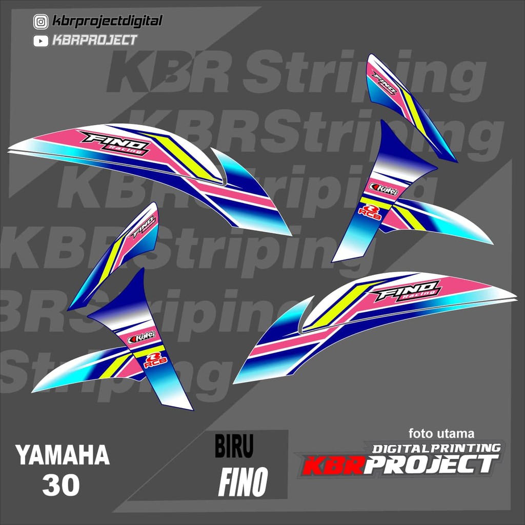 สติ๊กเกอร์ติดมอเตอร์ไซค์ - Fino striping - มอเตอร์ไซค์yamaha - มอเตอร์ไซค์ - Fino - สติ๊กเกอร์วาริat