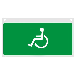 EMERGENCY WHEELCHAIR EXIT SIGN DELIGHT BLA1 LEFT DIRECTION แผ่นป้ายทางออกฉุกเฉิน DELIGHT BLA1 ป้าย รถเข็นไปทางซ้าย ไฟฉุก