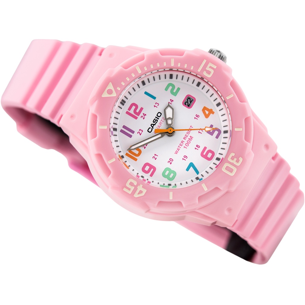 Casio นาฬิกาข้อมือผู้หญิงเด็ก กันน้ำ 100m สายเรซิน รุ่น LRW-200H ของแท้ ...