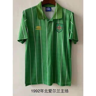 เสื้อกีฬาแขนสั้น ลายทีมชาติฟุตบอล Ireland 1992 Northern S-2XL ชุดเหย้า AAA สไตล์เรโทร