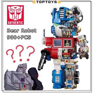 [TOPTOYS] Optimus Prime merges Gloomy Bear โมเดลตัวต่อ MOC ของเล่นสําหรับเด็ก