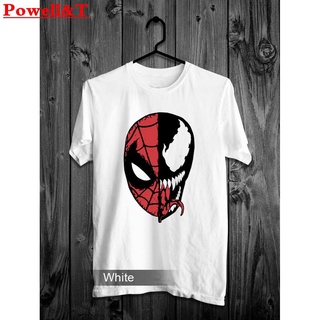 De32wew632 เสื้อยืดแขนสั้น ผ้าฝ้าย ลาย Venom &amp; Spider Marvel D สําหรับผู้ชาย POI32SDF15100