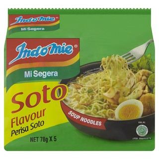 2 packs of Indomie Soto Flavour Soup Noodles 5 x 78g