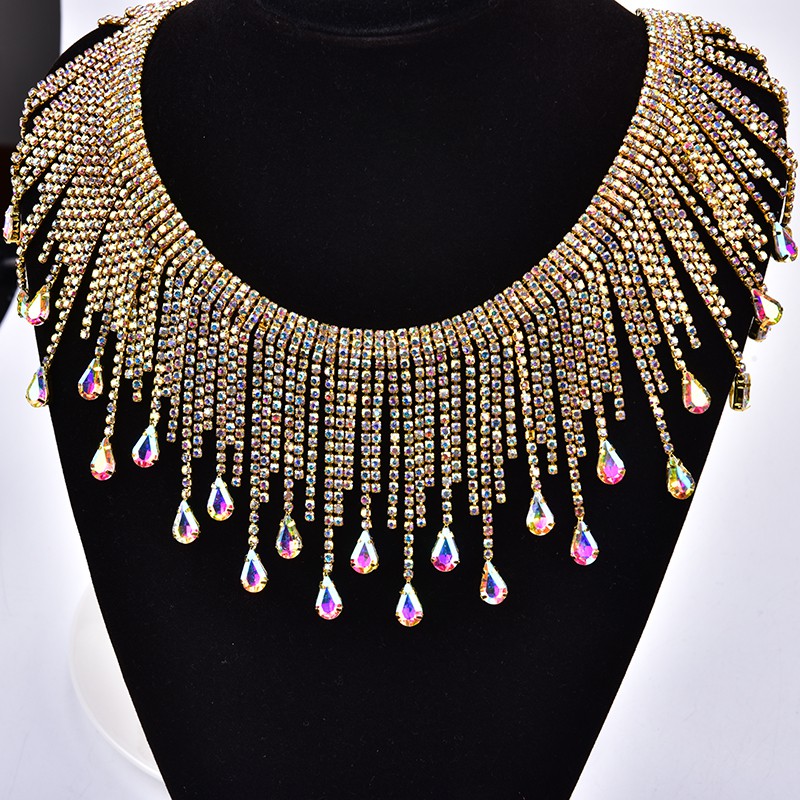 สายโซ่ลูกปัดคริสตัล พลอยเทียม 45 ซม. สําหรับตกแต่งชุดแต่งงาน DIY