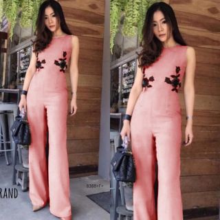 Jumpsuit ขายสว แต่งลูกไม้ตรงอก พร้อมส่ง จั๊มสูทจั้มสูท