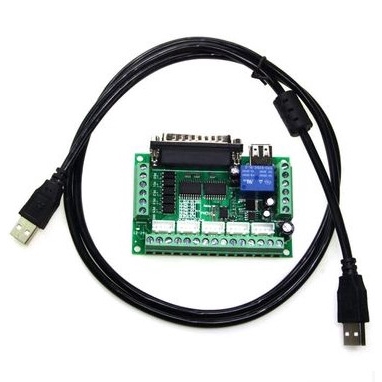 กระดานแกะสลัก MACH3 CNC 5 แกน Stepper Motor Driver Interface พร้อมบอร์ดแยก Optocoupler พร้อมสาย USB
