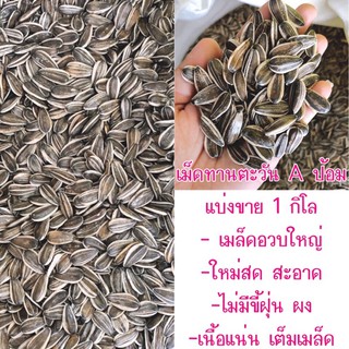 เม็ดทานตะวันA ป้อม กินได้ทุกสายพันธุ์ เกรดเอ ไม่มีขี้ผง ฝุ่น เนื้อเยอะ เม็ดใหญ่