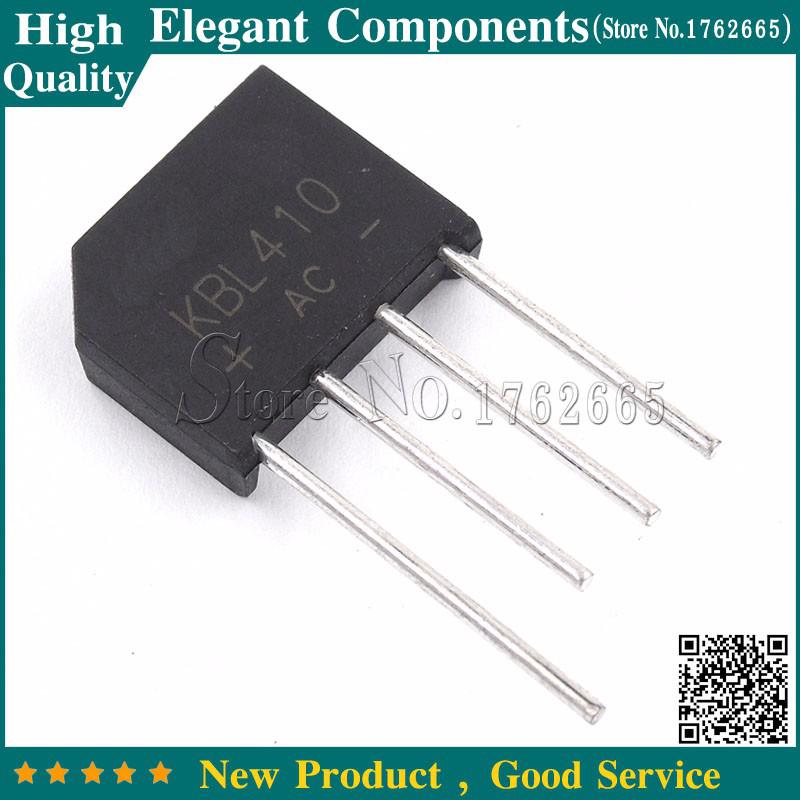 50Pcs KBL410 KBL-410 4A 1000V Single Phases Diode Rectifier Bridge free shipping