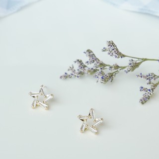 【Pretty Refined】พร้อมส่ง Simple Star Style S925 earring Korea Style ต่างหูน่าร้ก