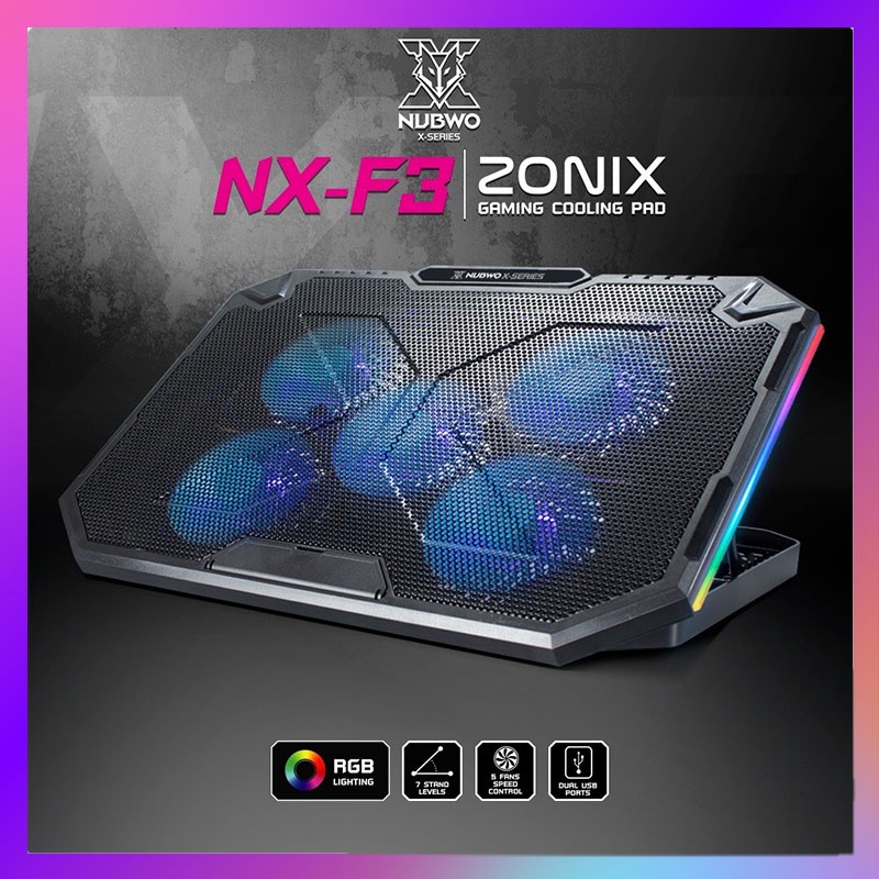 🚀🚀มีส่งด่วน🚀🚀พัดลมโน๊ตบุ๊ค NUBWO  NX-F4 / NX-F3 / NX-F2 / NX-F1 ZONIX GAMING COOLING PAD