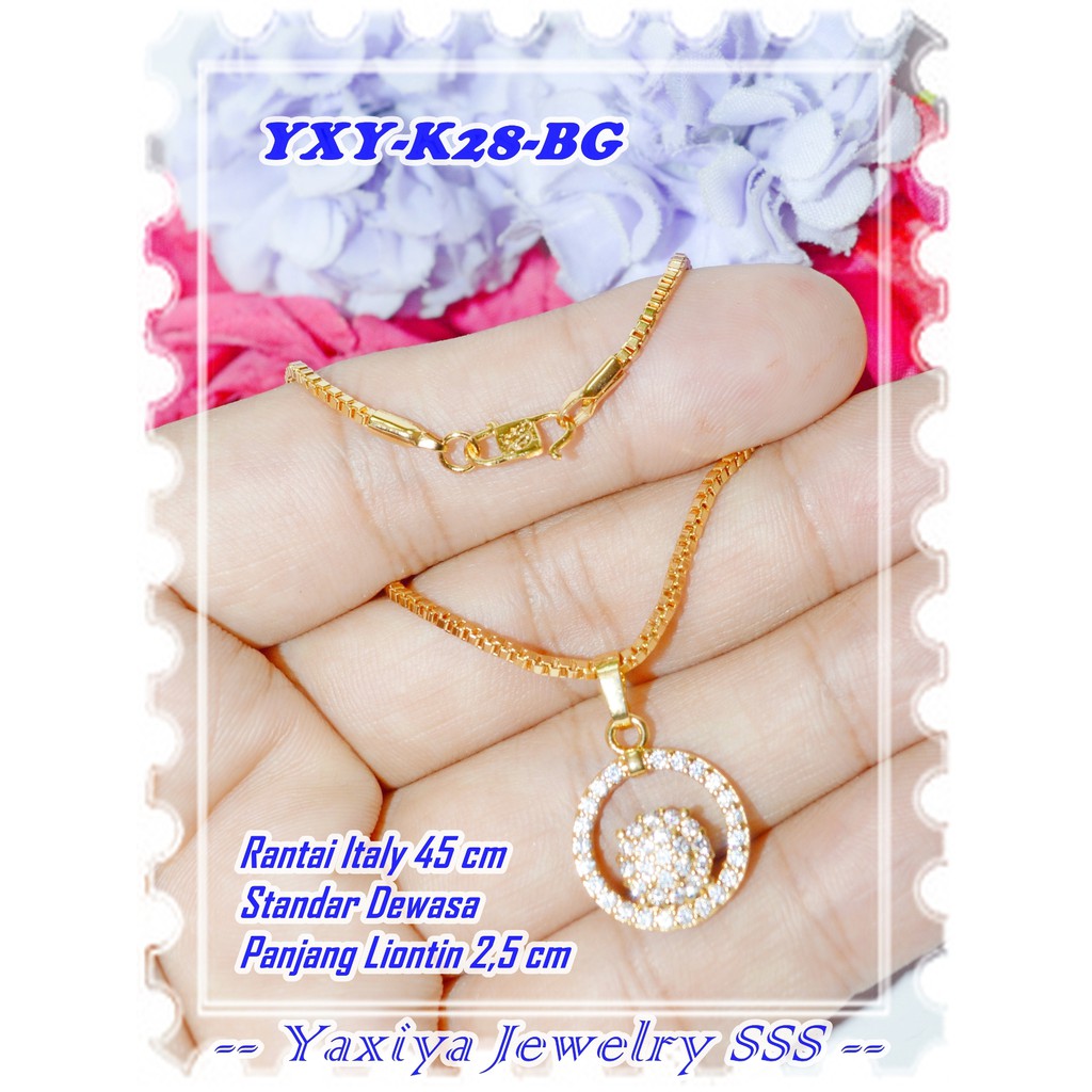 YXY-K28-BG สร้อยคอทองแหวนวงกลมชุบทอง 18K ยี่ห้อ Yaxiya ดั้งเดิม