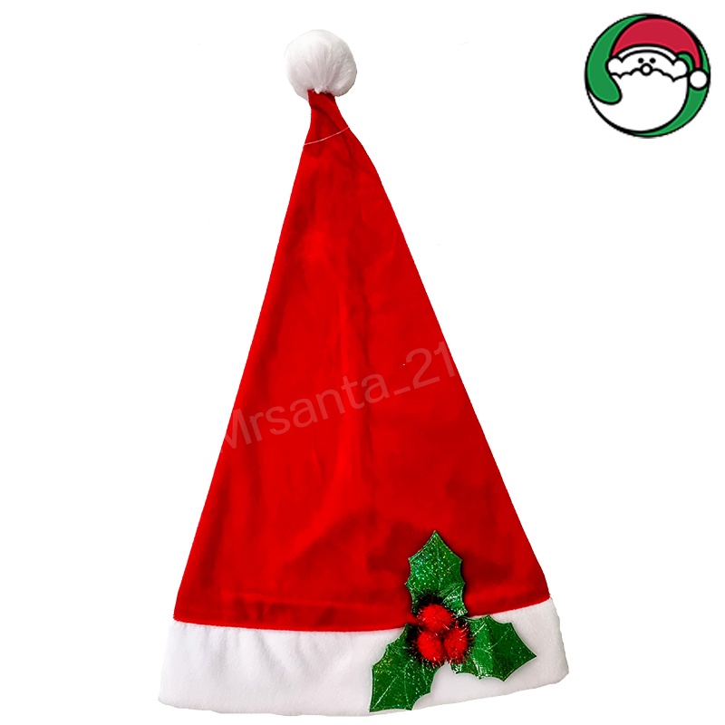 หมวกคริสต์มาส ขนาด 19" Christmas Santa Wearables Hat Party Prop Decoration