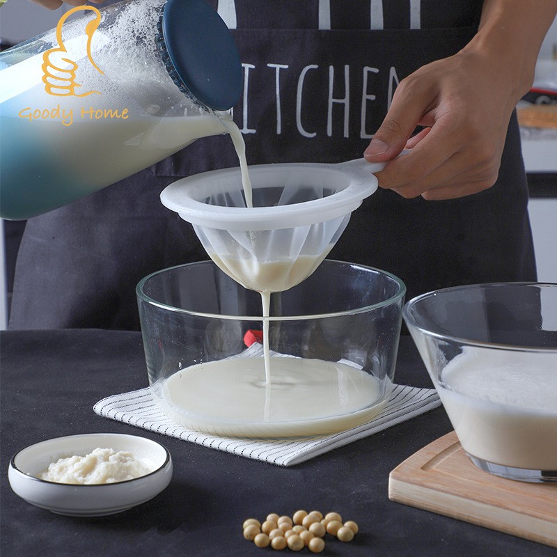 พร้อมจัดส่ง กระชอนกรองของเหลว PEAR กระชอนกรอง ตาข่ายไนลอน ละเอียดพิเศษ 200 ตาข่าย กรองผงกาแฟ นมถั่วเหลือง HB0009 - รูปที่ 2