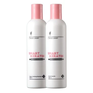 👄L'ANGEL LUXURY SMART KERATIN แอลแองเจล (กล่อง**ชมพู*) ลัคซ์ชูรีย์ สมาร์ท เคราติน langel เคราตินสด บำรุงฟื้นฟูผมแห้งเสีย