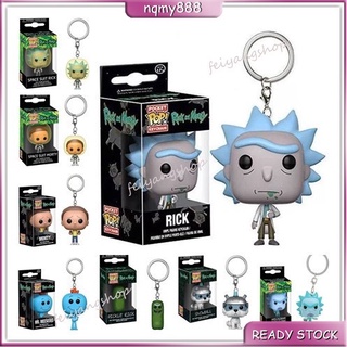 พวงกุญแจ จี้ฟิกเกอร์ Funko Pop Rick and Morty เหมาะกับของขวัญ สําหรับห้อยโทรศัพท์มือถือ