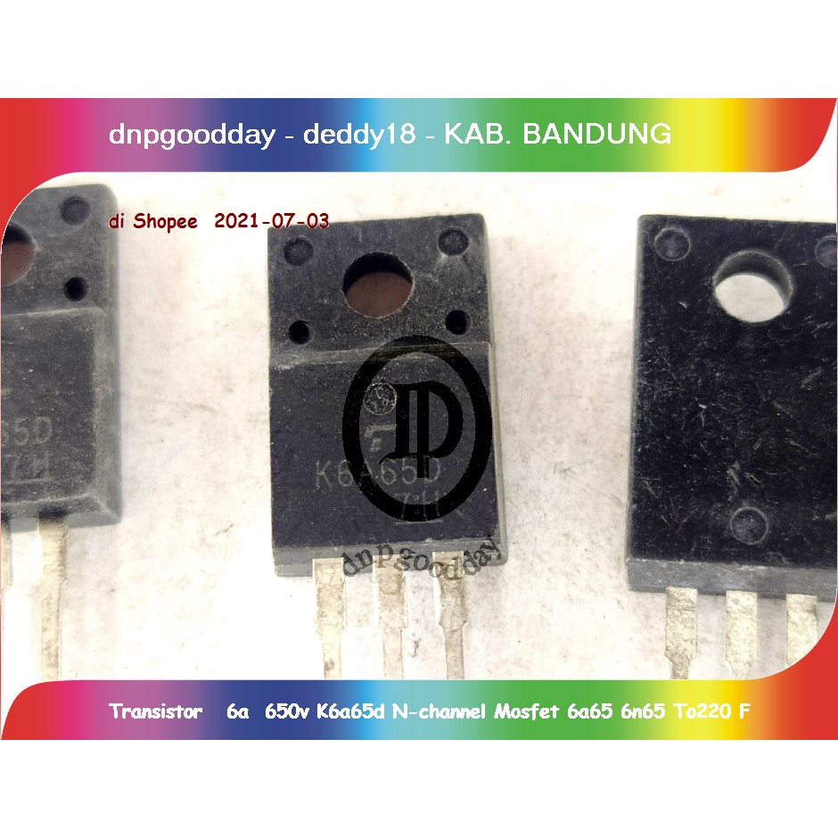 ทรานซิสเตอร์ 6a 650v K6a65d N-channel Mosfet 6a65 6n65 To220 F