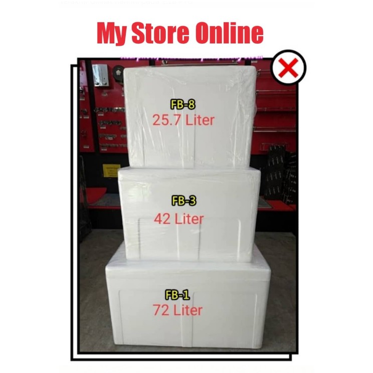 FB8 25.7L Styrofoam Ice Box/กล่องเก็บความเย็น/กล่องโฟม/กล่องปลา