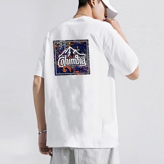 เสื้อยืดใหม่ 2022ใหม่ เสื้อยืดแขนสั้นลําลอง คอกลม พิมพ์ลาย Columbia แฟชั่นสําหรับผู้ชาย เหมาะกับการเล่นกีฬากลางแจ้งL XL